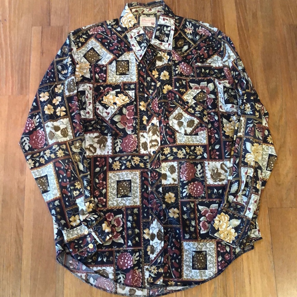 🕶🕺GROOVY NAVY BLUE PEARL SNAP XL ✌🏻